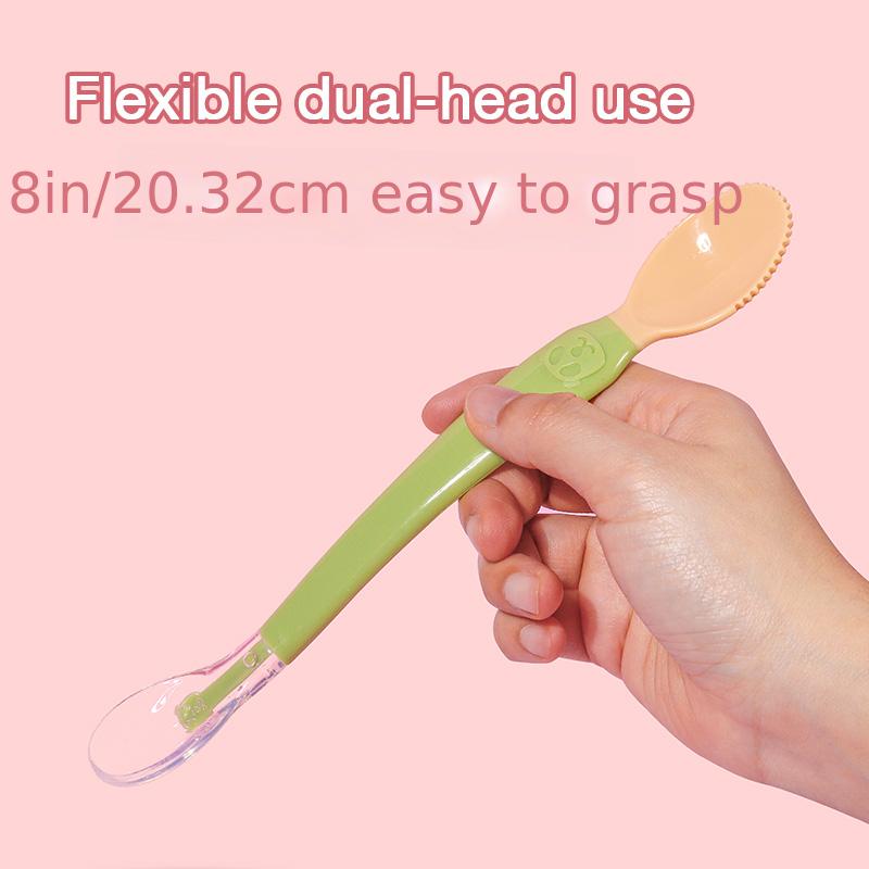Baby Spoons Silicone Baby Spoon Double Head Baby Spoon Silicone Infant  Spoon Baby Scraping Spoon Baby Fruit Mud Spoon Toddler Feeding Spoon Kids  Utensils Toddler With Box - Temu