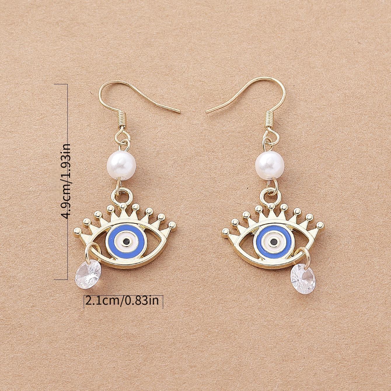 Devil's Eye Drop Hook Earrings, Eye Catching Earrings, Fashion