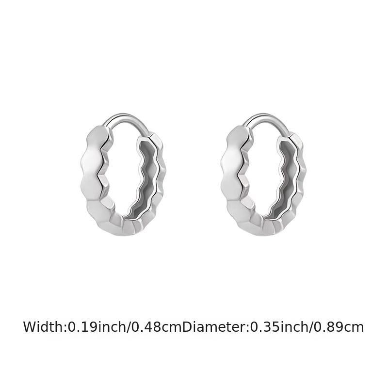 925 Sterling Silver Women's Ear Piercing Hoop Earrings