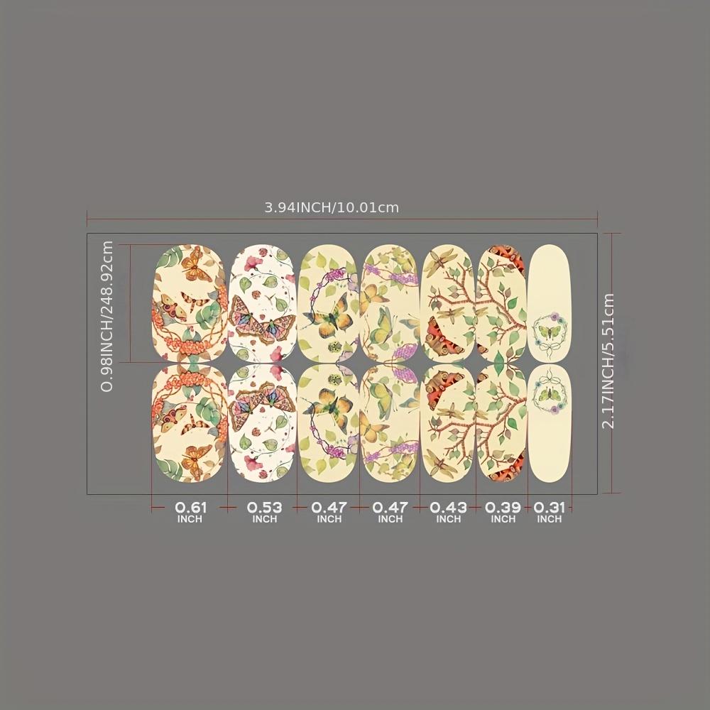 Butterfly Nail Polish Strips Long Lasting Nail Wraps for Easy Manicure