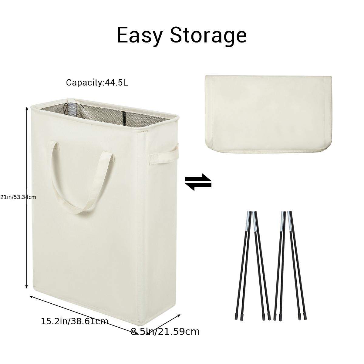 1pc Plastic Collapsible Laundry Basket, 31L(8 Gallon) Foldable Portable Laundry  Hamper With Handles, Pop-up Storage Container/Organizer For Laundry,  Household Item