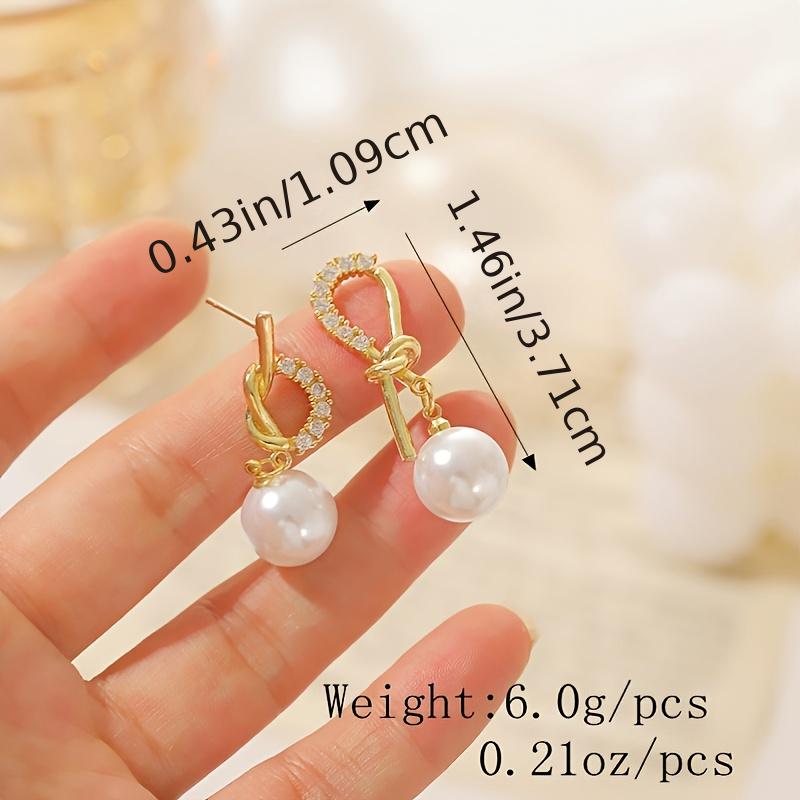 Faux S925 Snakeskin Print Pearl Drop Earrings Crop 100pcs Asymmetrical Knot Stud Earrings