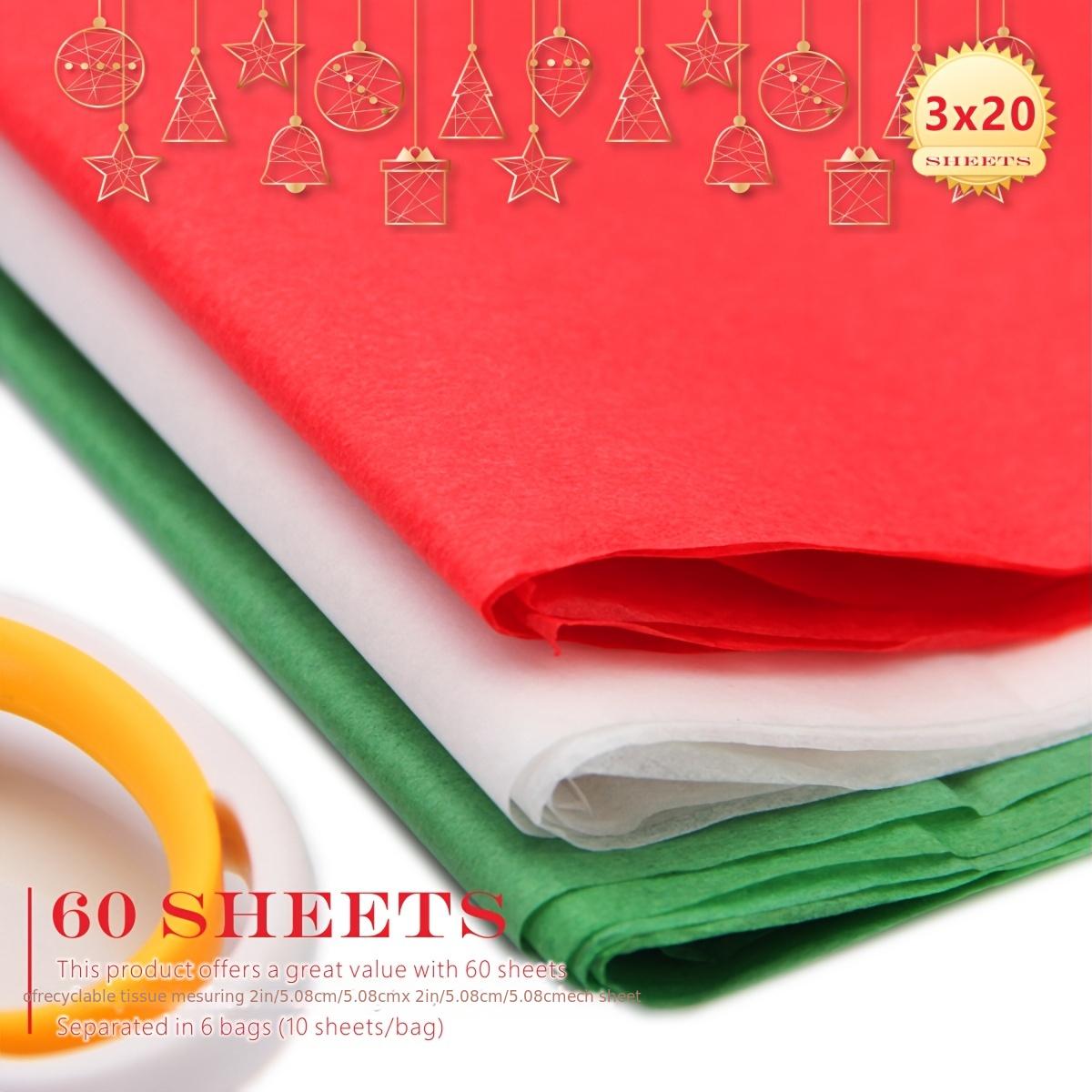 High Quality Red Tissue Paper - 20 x 26 inches, Pack of 10 Sheets
