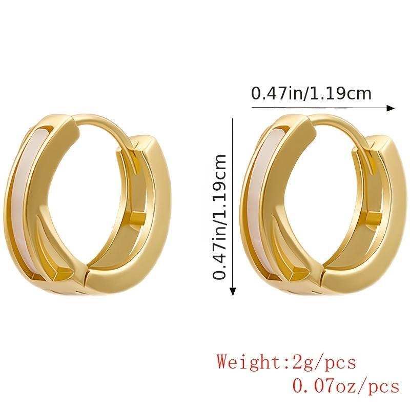 Aretes Para Mujer Oro Huggie Hoop 14K Chapado En Oro Pequeño Simple  Hipoalergénico Oreja Joyería