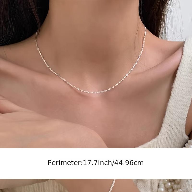 925 Sterling Silver Chain Necklace Without Pendant