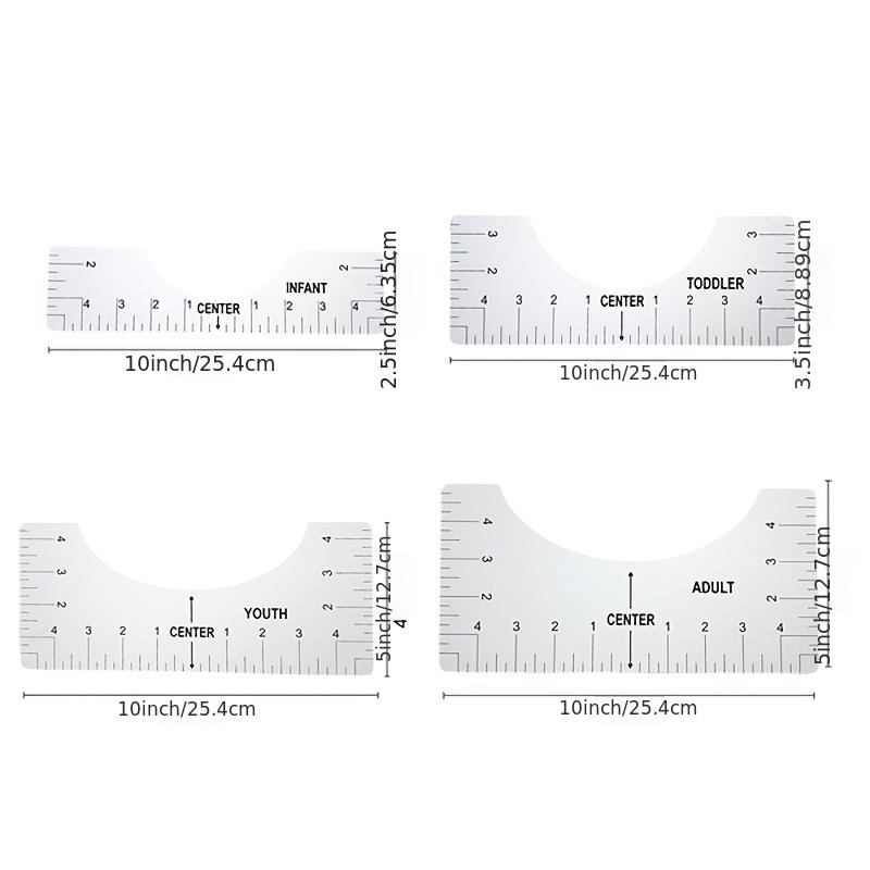 T-Shirt Alignment Ruler Tool T Shirt Ruler Guide T-shirt Vinyl Guide Tee  Ruler Guide for Applying Vinyl and Sublimation Designs Centering Tool HTV  Alignment