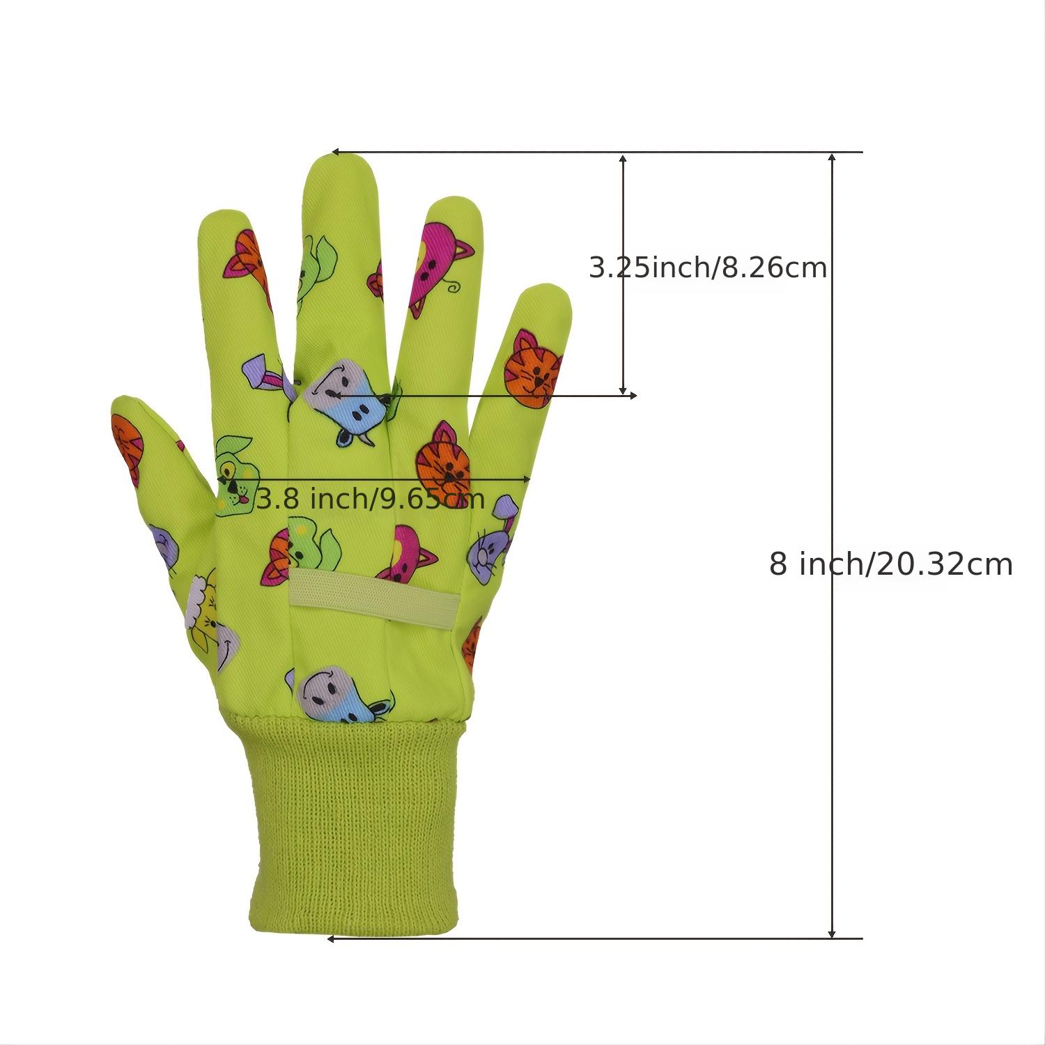 Guantes de jardinería para , guantes de jardín para niño palma recubierta  de goma, guantes de trabajo de bricoje para , para , de 4 a 8 años C  Baoblaze Guantes de jardineria