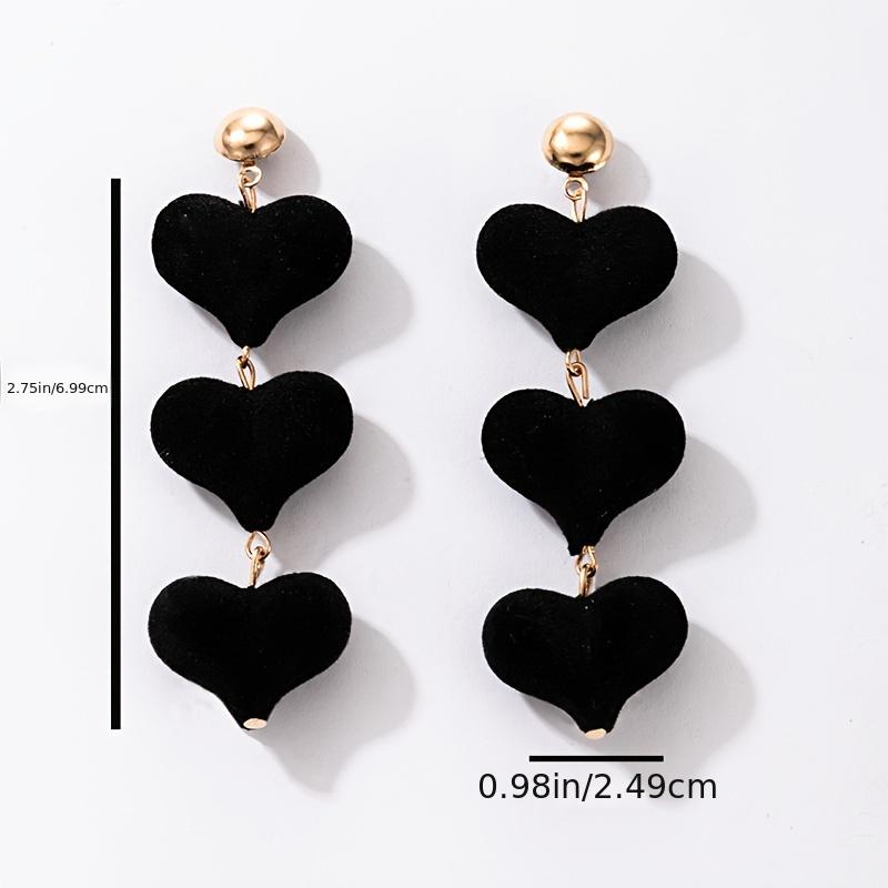 Love Velvet Long Earrings, Female Gift