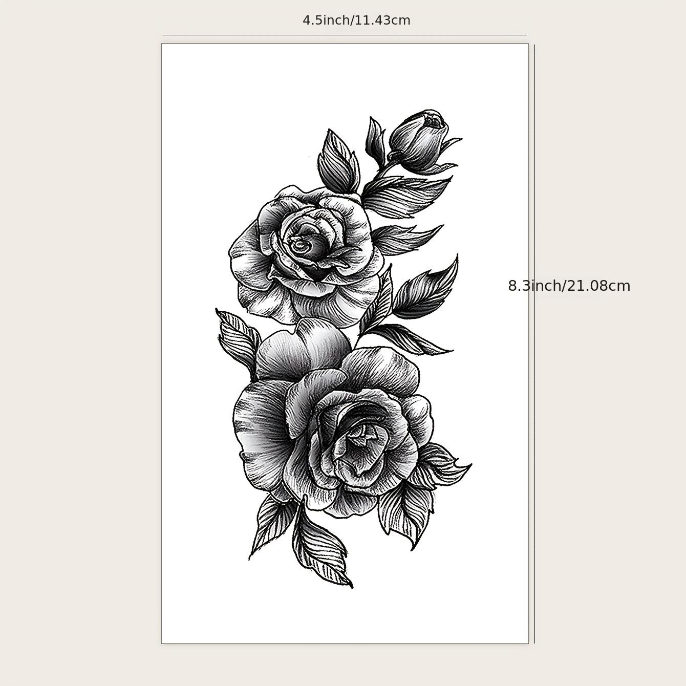 tatuajes de flores para hombres en blanco y negro