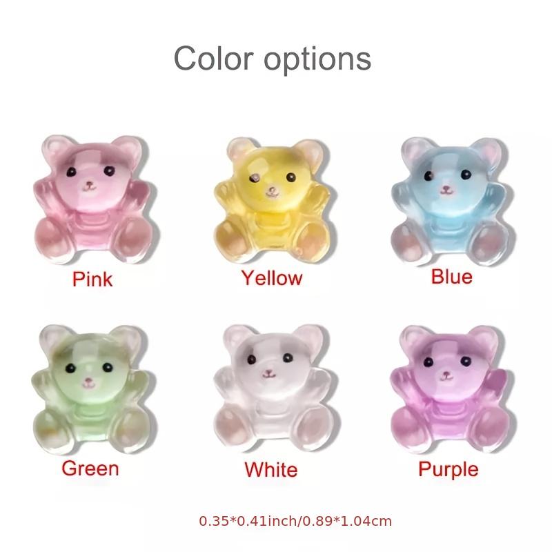 8 Pcs Cute Nail Charms 3D Mini Jelly Kawaii Candy Gummy Bear Transparent  Design DIY Kawaii Nail Charms For Decoration