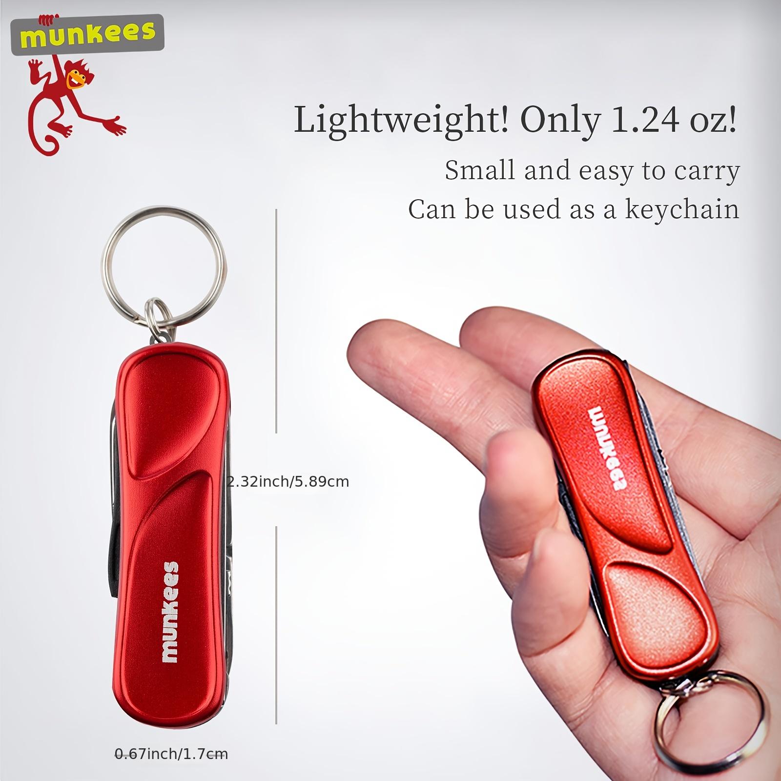 Munkees Mini Folding Scissors Keychain, Portable & Foldable Travel