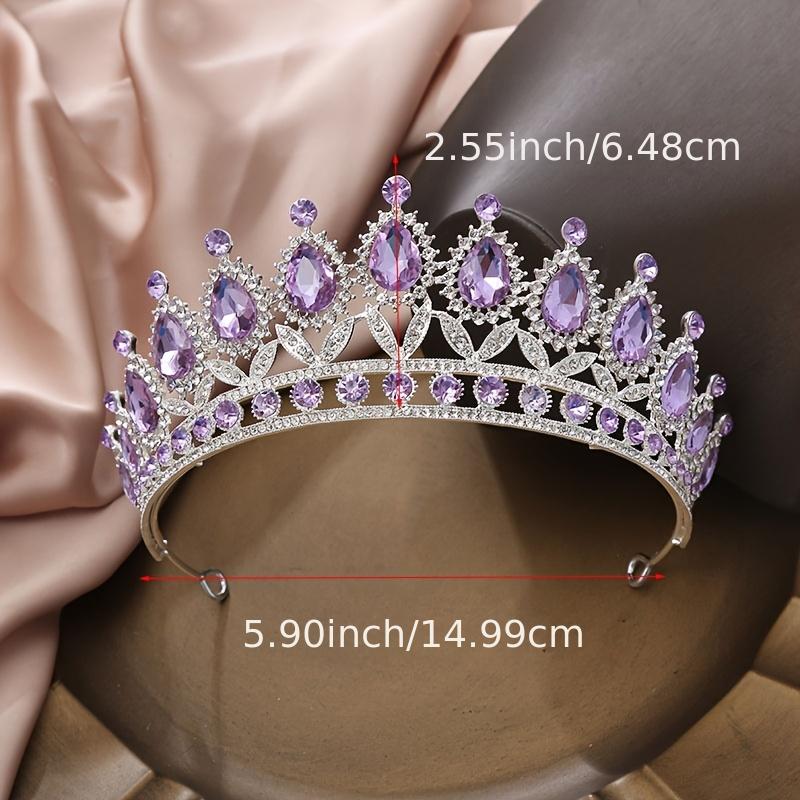 Rhinestone Crowns Women's Baroque Vintage Crystal Bride - Temu