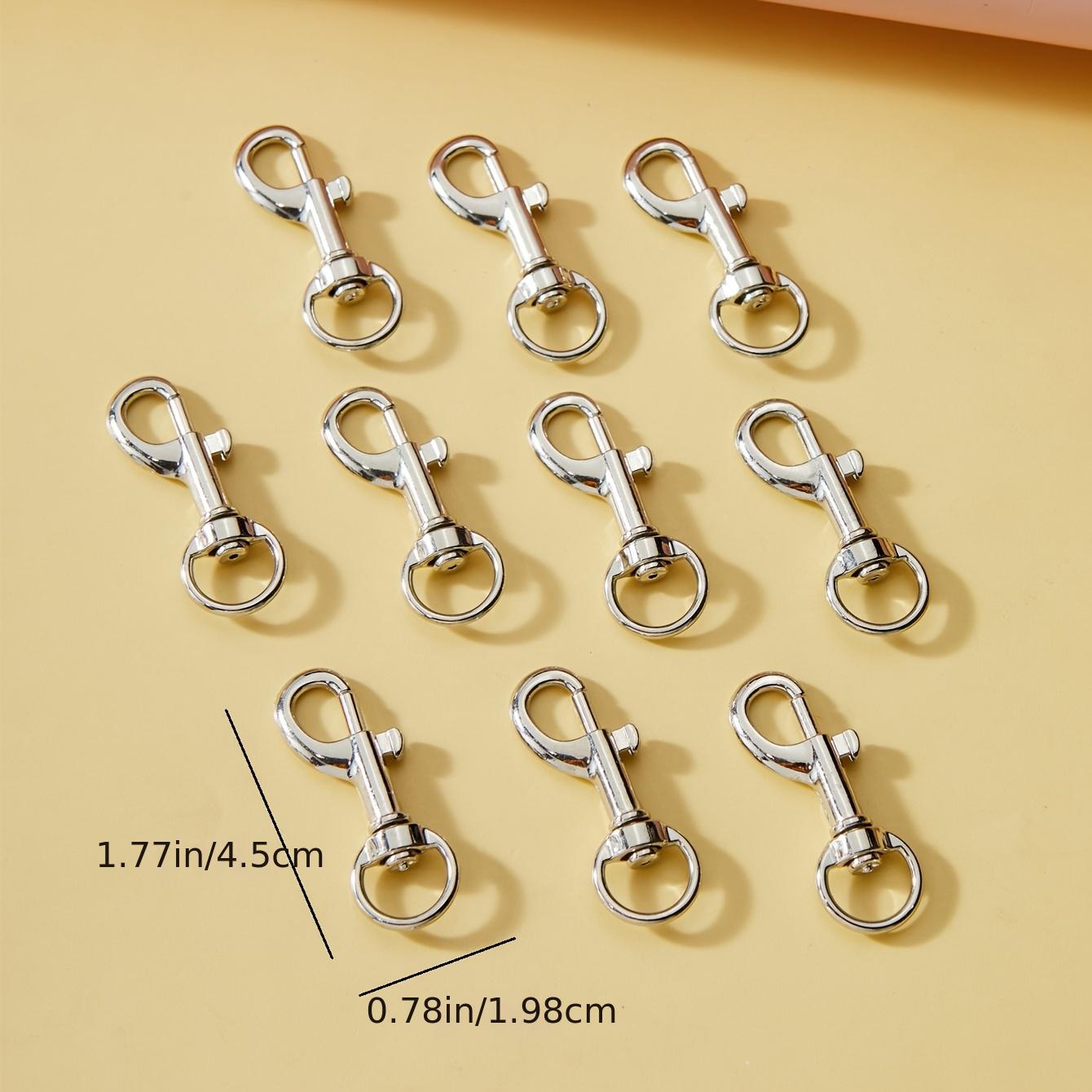 Lanyard Hook Clasp 3/4 Silver Color (10-Pcs)