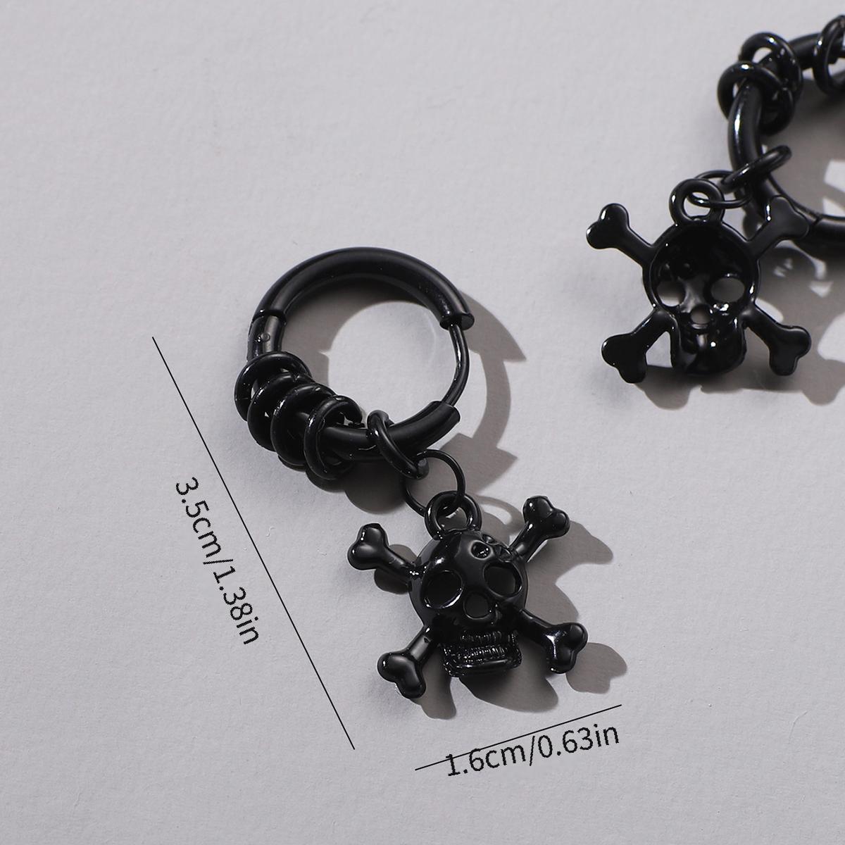 Halloween Men's Stainless Steel Ghost Earrings