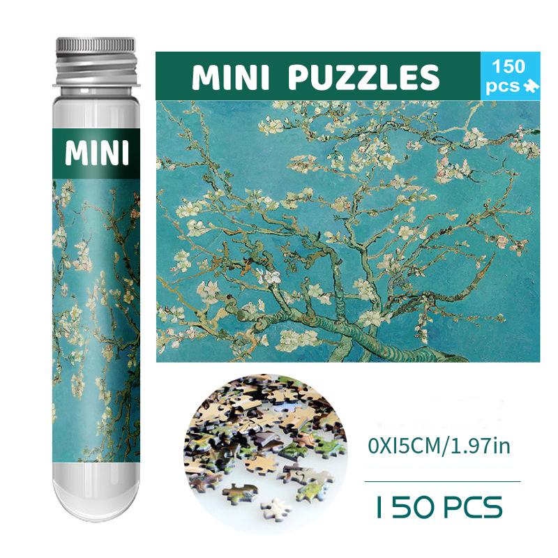 150Pcs Mini Test Tube Puzzle Oil Painting Jigsaw Decompress Educational Toys
