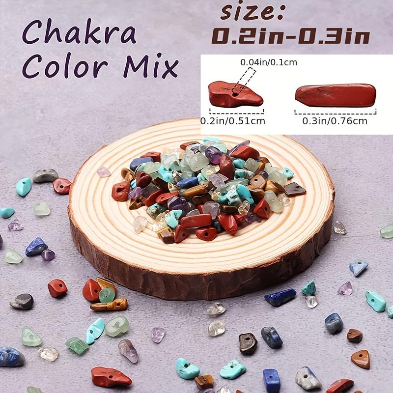  Vilihkc Natural Chip Stone Beads 24 Colors 1200 Pieces  Irregular Gemstones Healing Crystal Loose Rocks Bead Hole Drilled DIY for  Bracelet Jewelry Making Crafting (4-8mm)