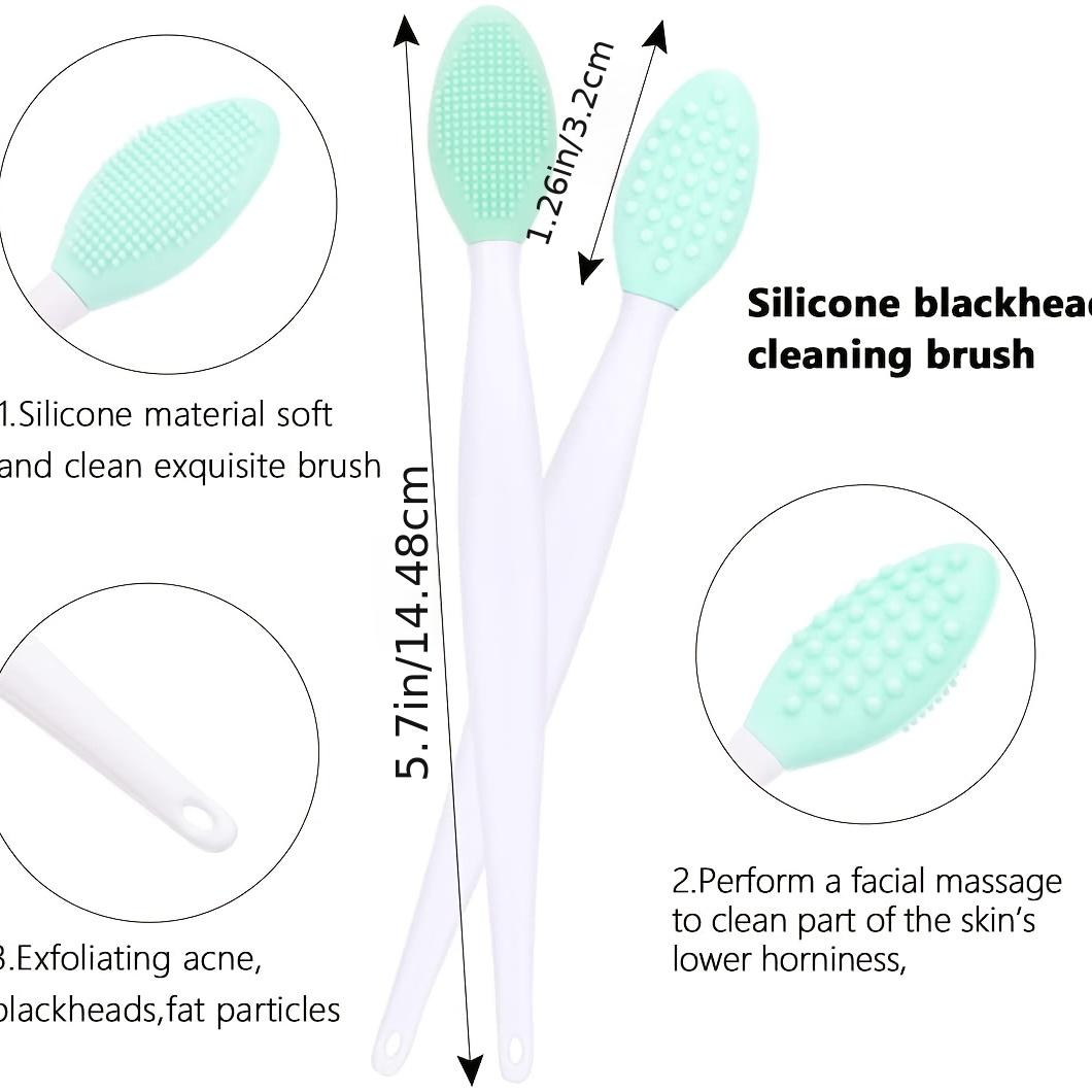 Double sided Silicone Nose Clean Brush Facial Blackheads - Temu