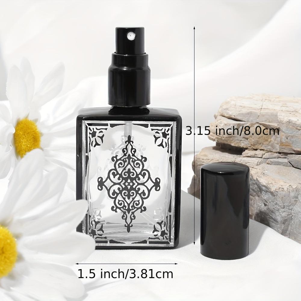 FANCY 100ml Perfume Bottle Square Grids Portable Clear Travel Refillable  Perfume Glass Empty Bottle