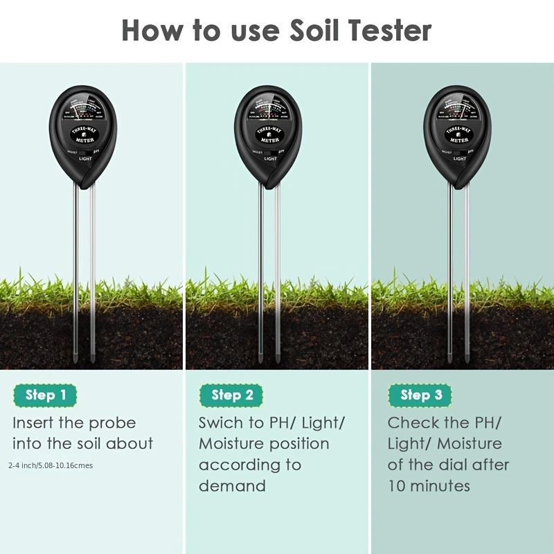 Gouevn Medidor de humedad del suelo, medidor de humedad para plantas en  interiores y exteriores, sensor de humedad higrómetro, kit de prueba de  suelo