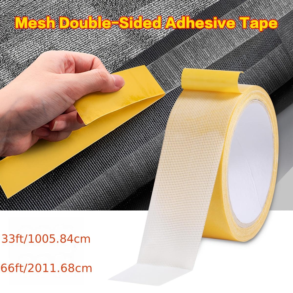 High Adhesive Strength Mesh Double-Sided Duct Tape, Carpet Tape Double Sided, Easily Removable with No Residue, Keeps Rugs in Place on Hardwood Tile (