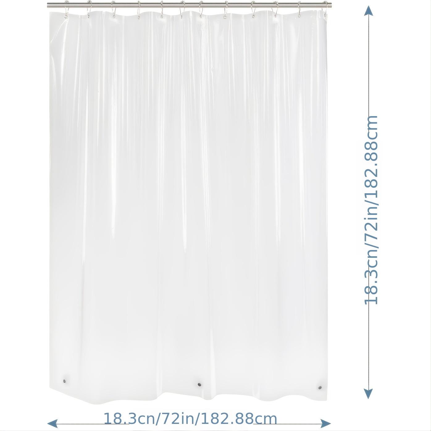 1pc, Forro de cortina de ducha transparente de 72 x72, Forro impermeable  de PEVA con imanes y 12 agujeros de ojal, Accesorios de baño, Decoración de