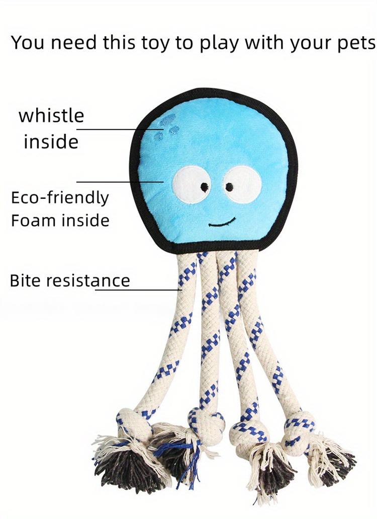 Pet Toy Dog Plush Octopus - Action Shot