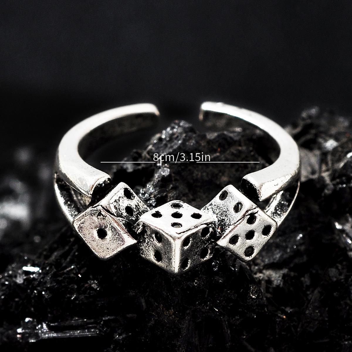 D&D Dungeons and Dragons Dice Engagement Silver Ring Diamond 