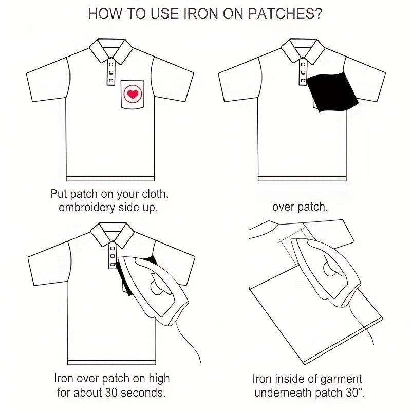 Iron On Patches Sew On Repair Patch DIY Crafts Projects Clothing Jacket Dress