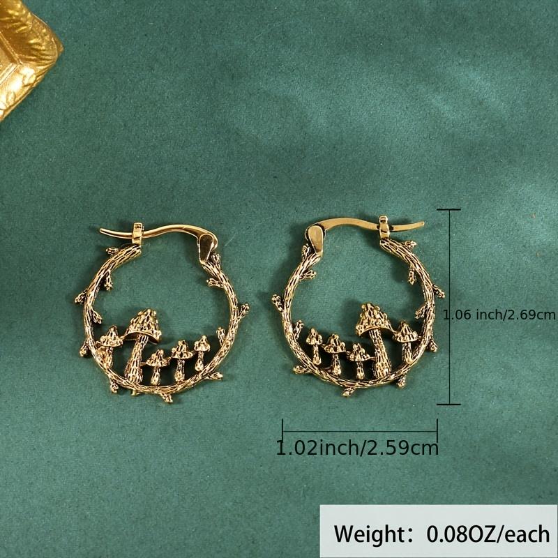 Women's Ancient Golden Tree Branch Hoop Earrings