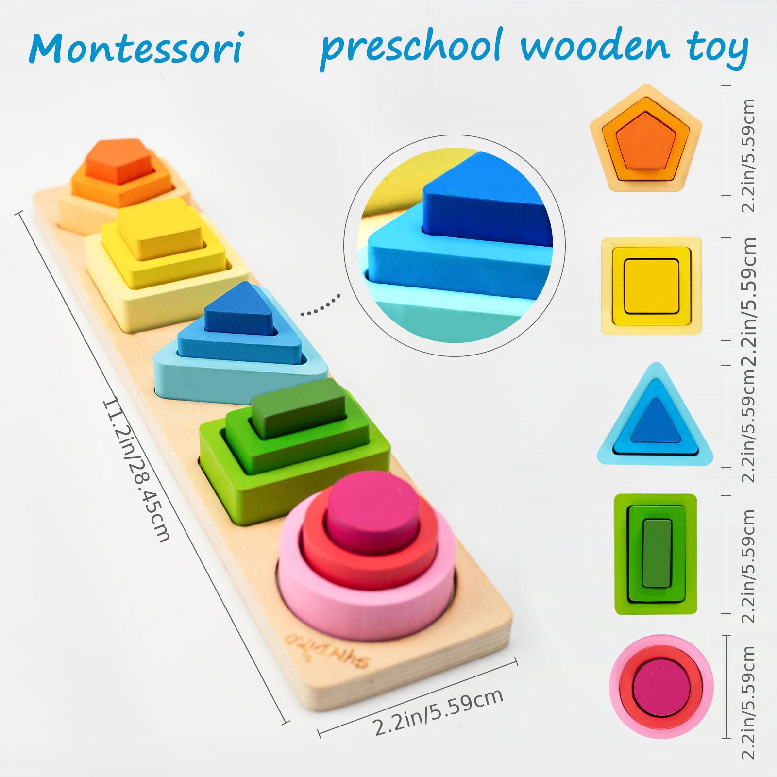 Juguetes Montessori Niños 3 Años Madera Clasificar - Temu