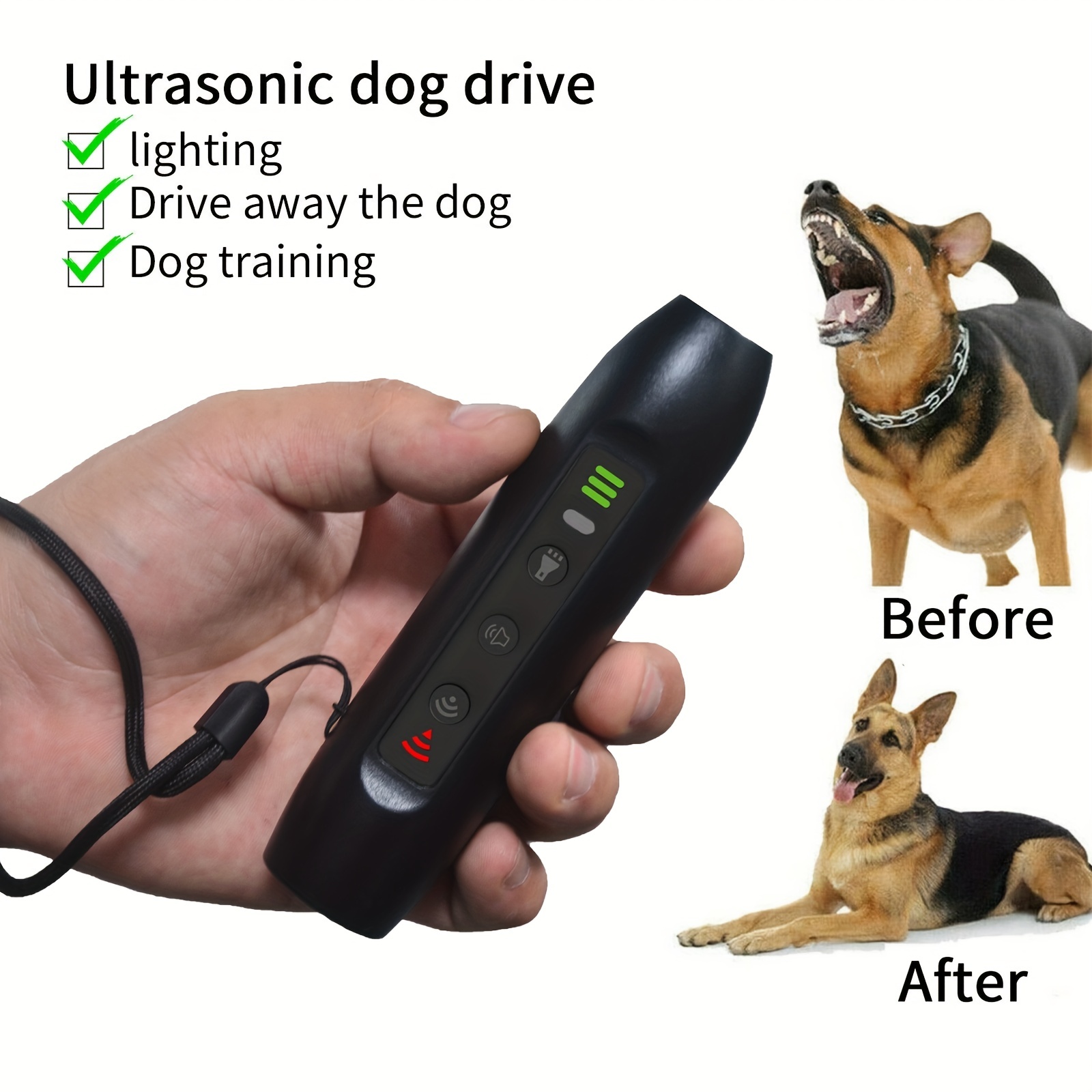 EsportsMJJ Ultrasónico Mascota Perro Ahuyentador De Ladridos Entrenar  Entrenador De Perros : : Productos para mascotas