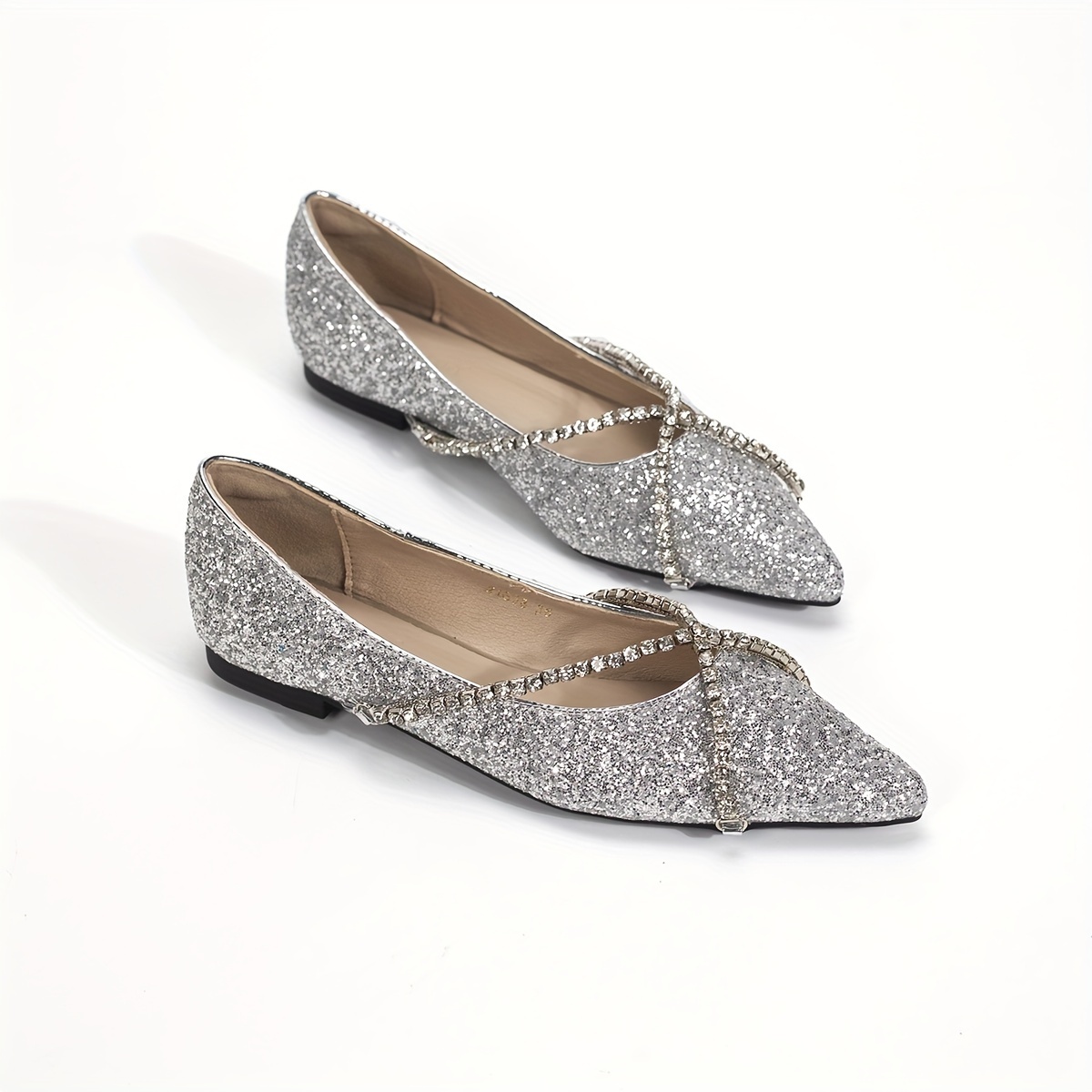 Women's Diamond Pointed Soft Sole Shoes Fashion Versatile Fairy Rhinestone  Single Shoes Nice Shoes for Women Fancy