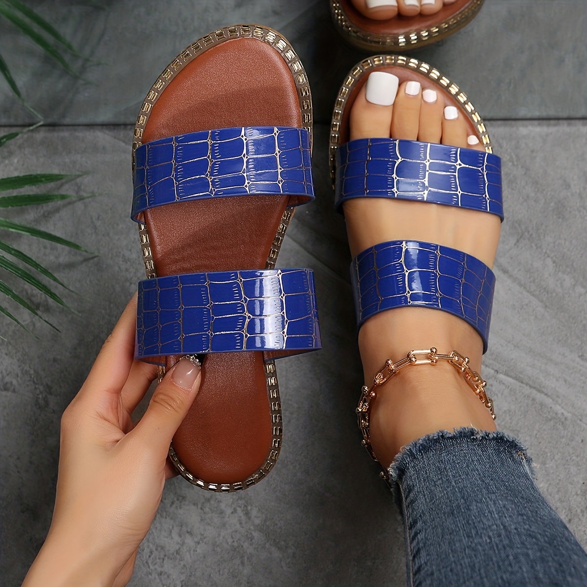 Royal cheap blue sandals