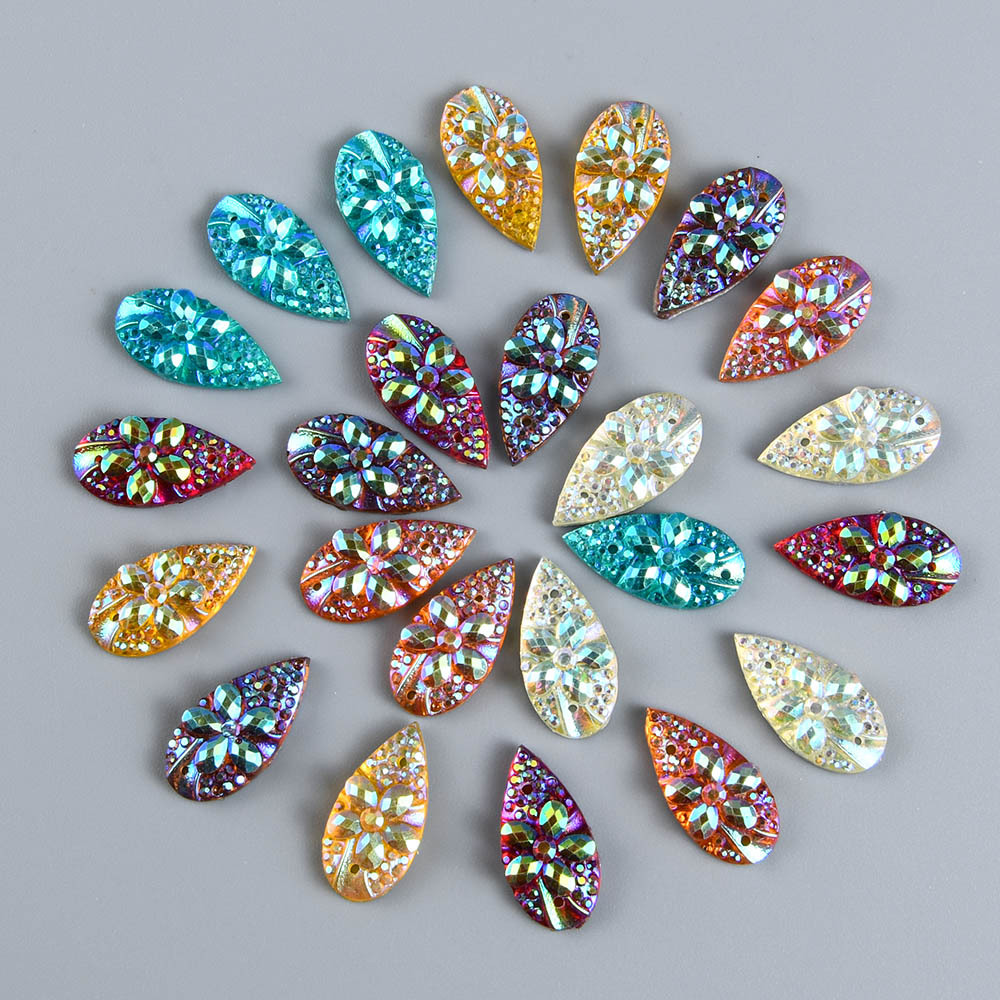 3/4/5/6mm 100pcs Opal Resin Claw Cup Rhinestone Gold/silver Base