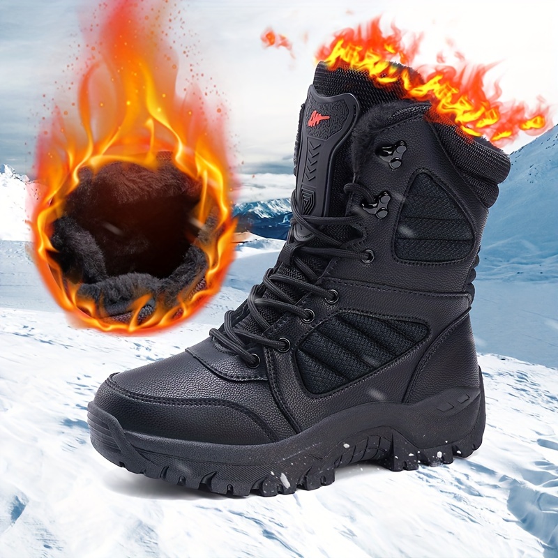 Comprar Botas de nieve para hombre, botas informales para hombre, zapatos  de invierno para hombre, zapatos de exterior para hombre, zapatos de  senderismo, zapatos de trabajo militares para hombre, calzado