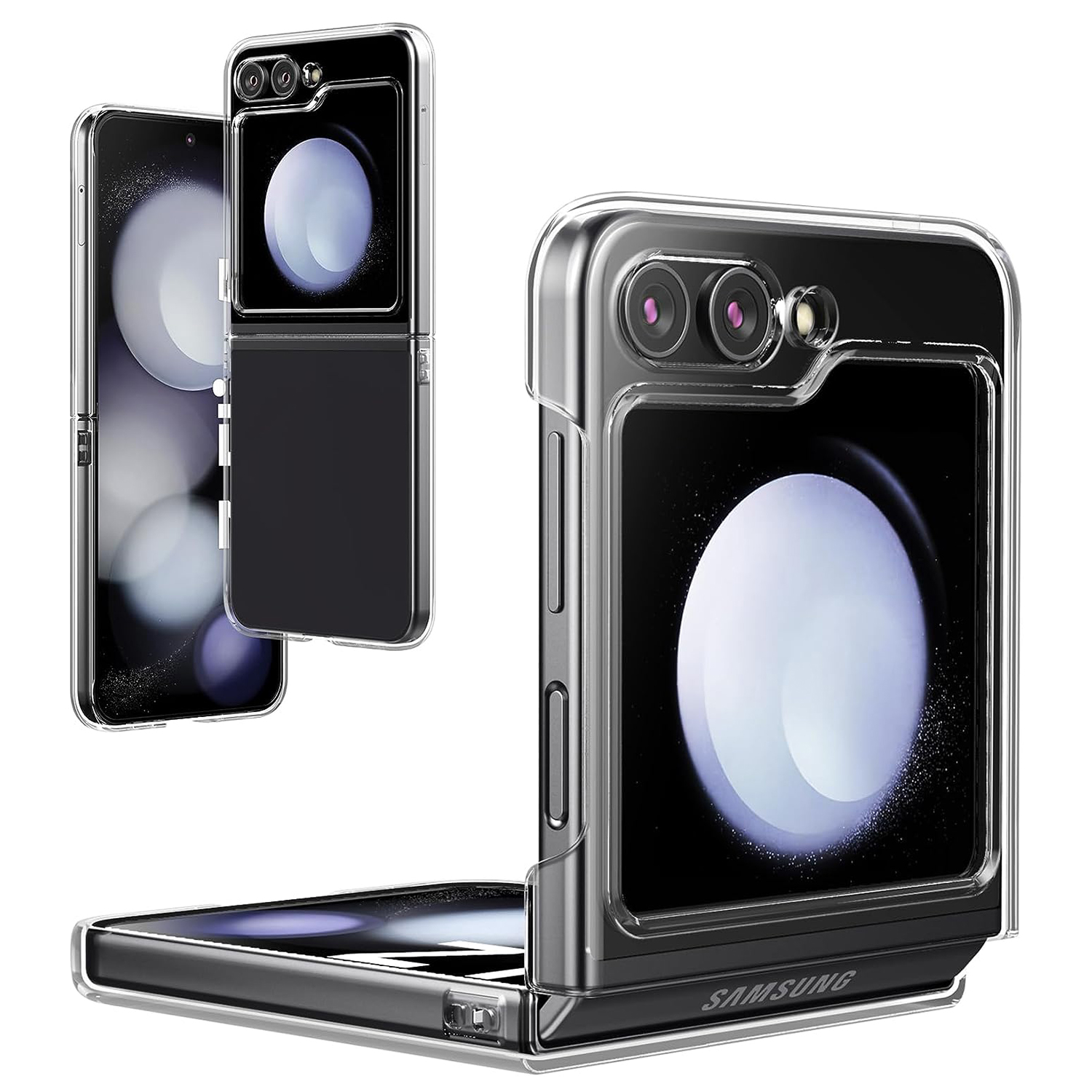 S23 Luxury Fashion Retro Flower Square Case For Samsung Galaxy Z Flip 5 4  ZFlip 3 5G Diamond Ring Holder Shockproof Cover Fundas