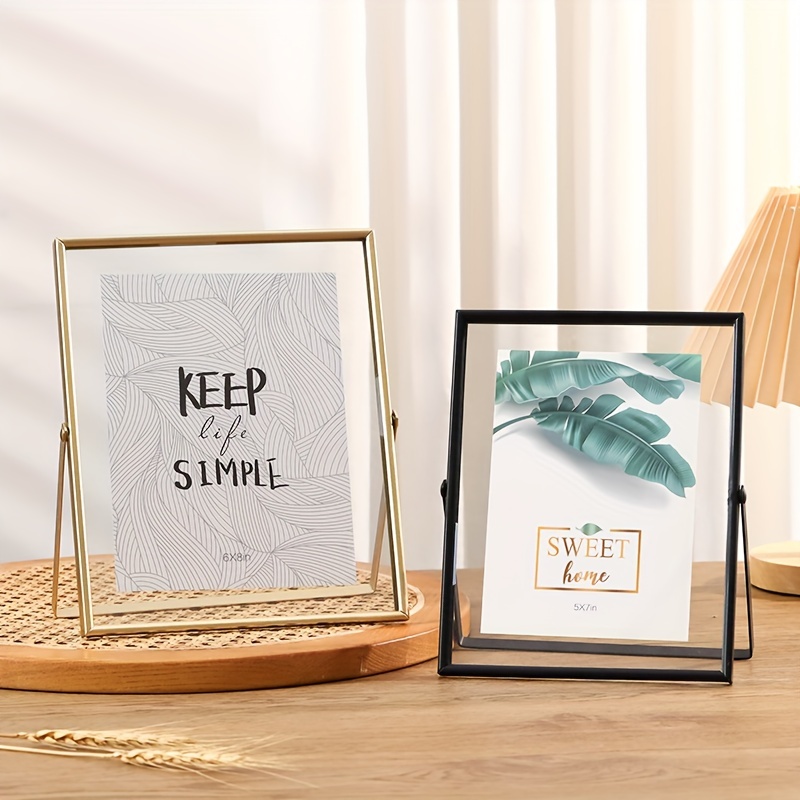 Multifunctional Photo Frame, Wooden Picture Frame Potted Plants Metal  Stand, Desk Photo Frames With Decorative Bud Vase, Double Sides Display  Desktop Photo Frames For Wall And Tabletop Display, Home Decor - Temu