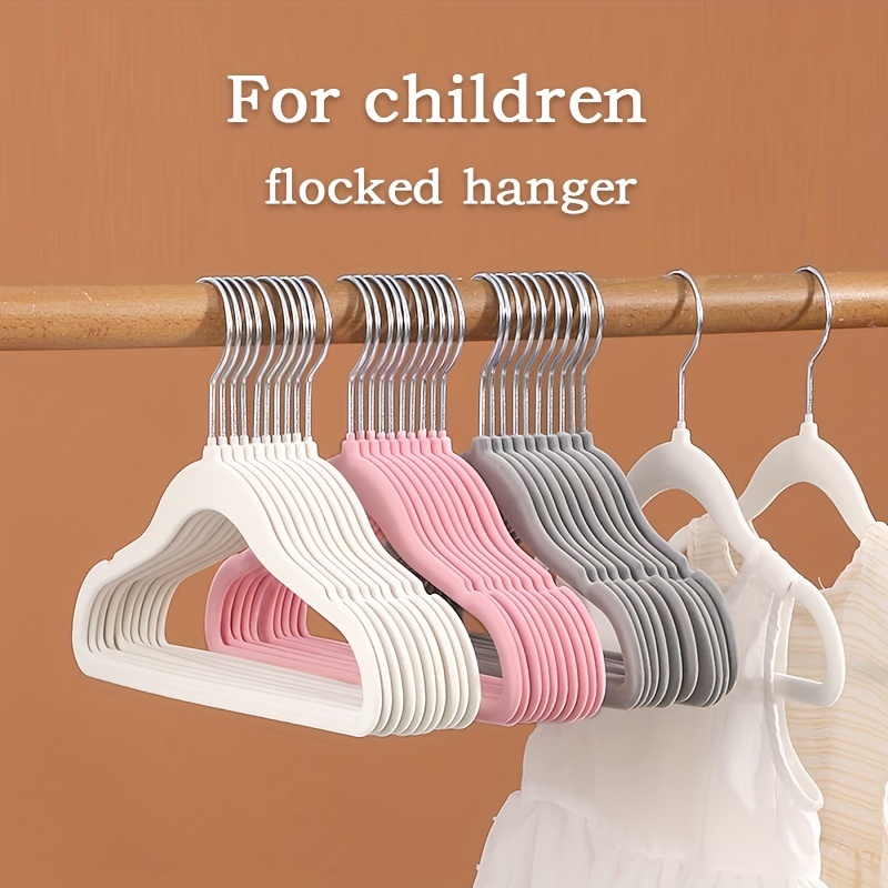 Baby Hangers for Closet with Clips 30 Pack Plastic Kids Clothes Hangers  Space Saving Adjustable Toddler Hangers for Pants Skits Coat Suit Outfit  Non Slip Hangers for Newborn Infant Children Nursery 