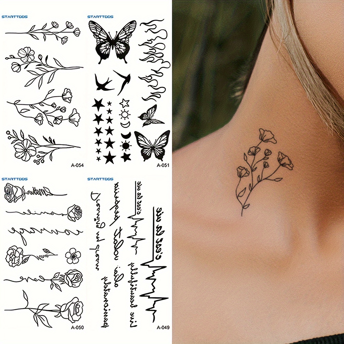 Small Size Line Tattoo A194 – Fade Away Tattoo