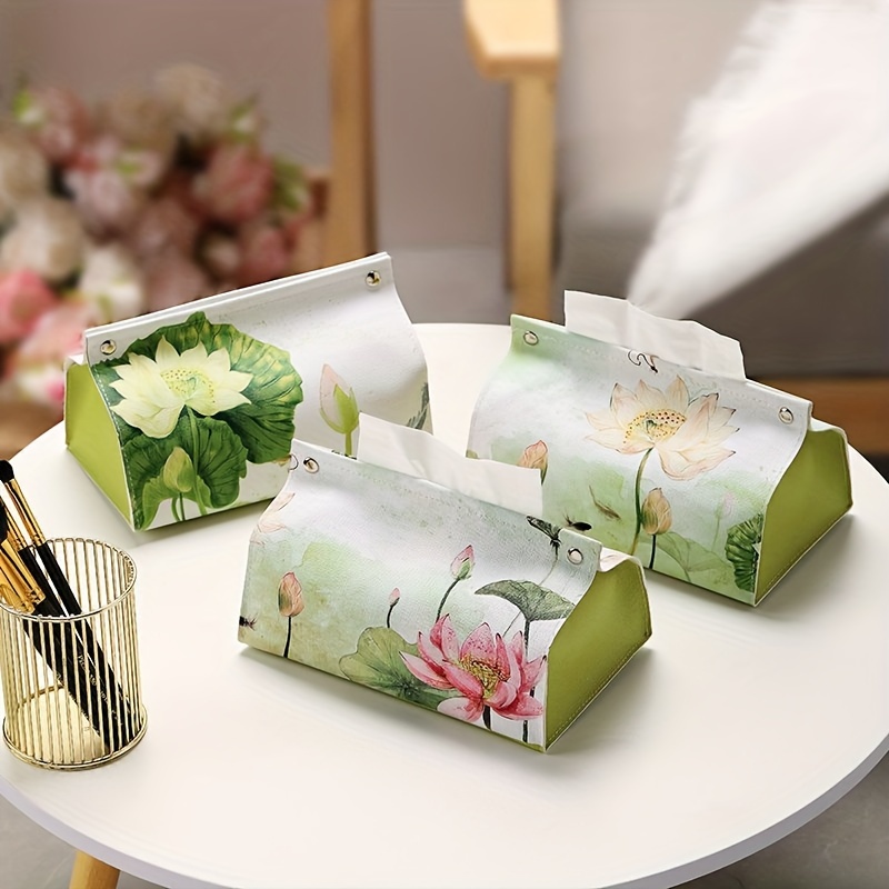 Beauty Flowers Car Tissues Box Facial Tissues Travel Tissue - Temu