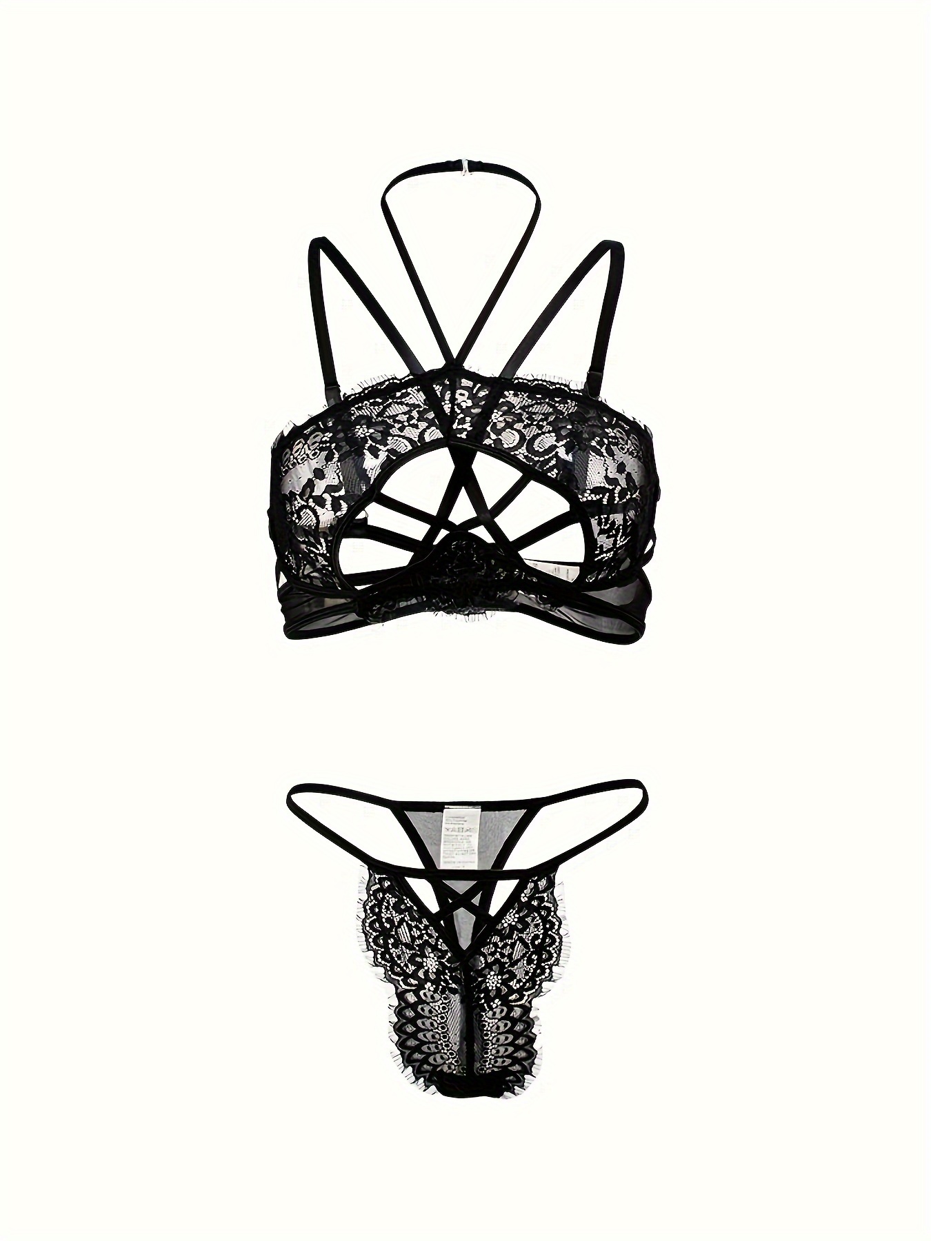 Lace Halter Neck Bra - Temu Canada