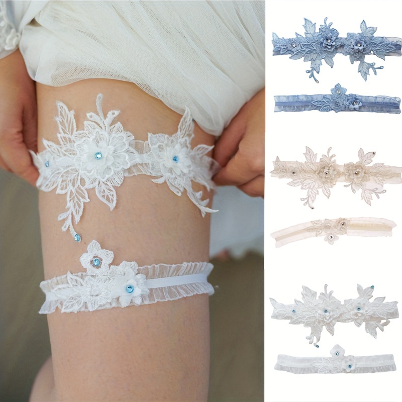 Wedding Garter Lace Garter Belt Stretch Lace Bridal Garter - Temu