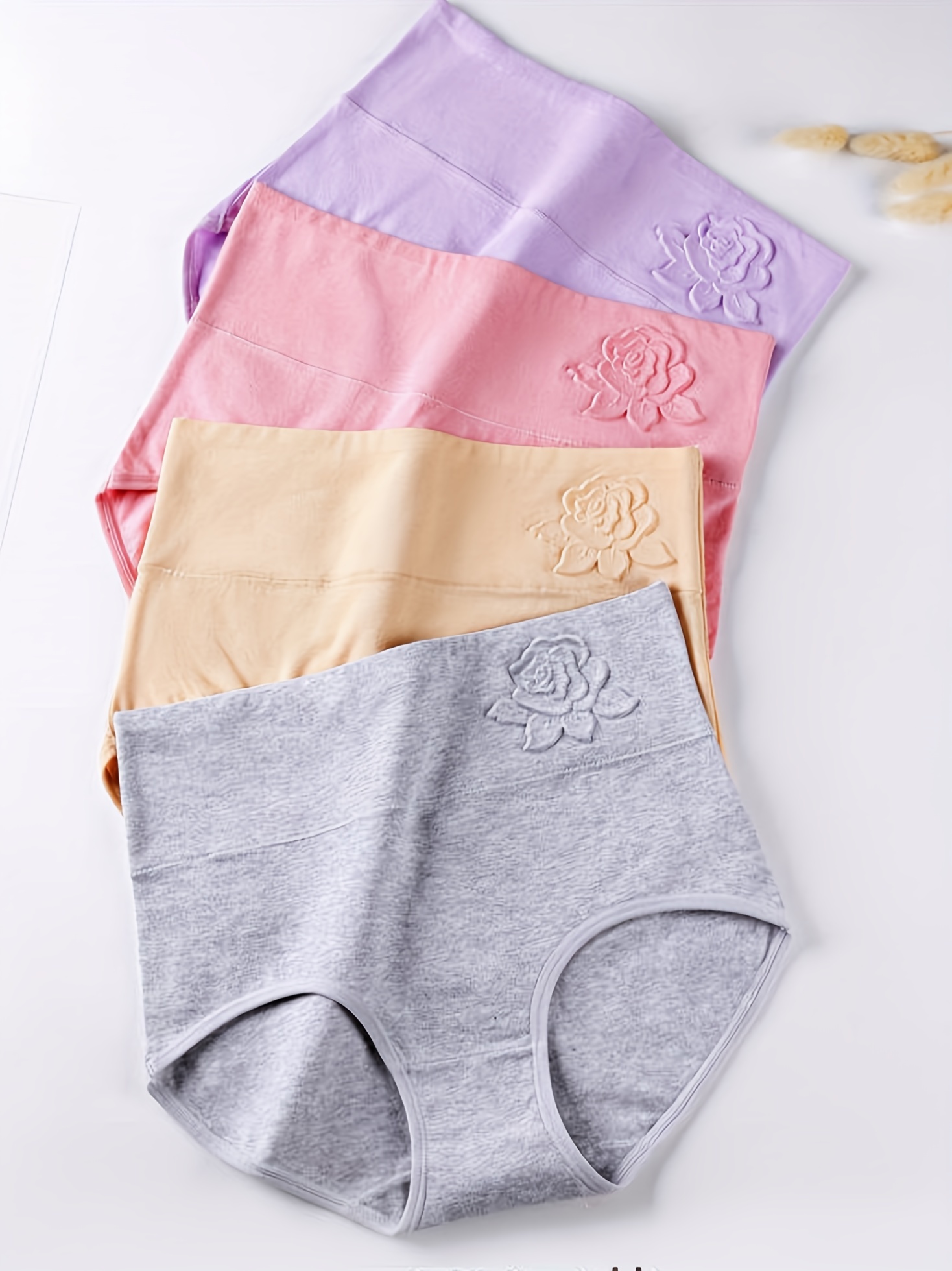 4pcs Colorblock Intimates Briefs, Comfy & Breathable Stretchy Panties,  Women's Lingerie & Underwear