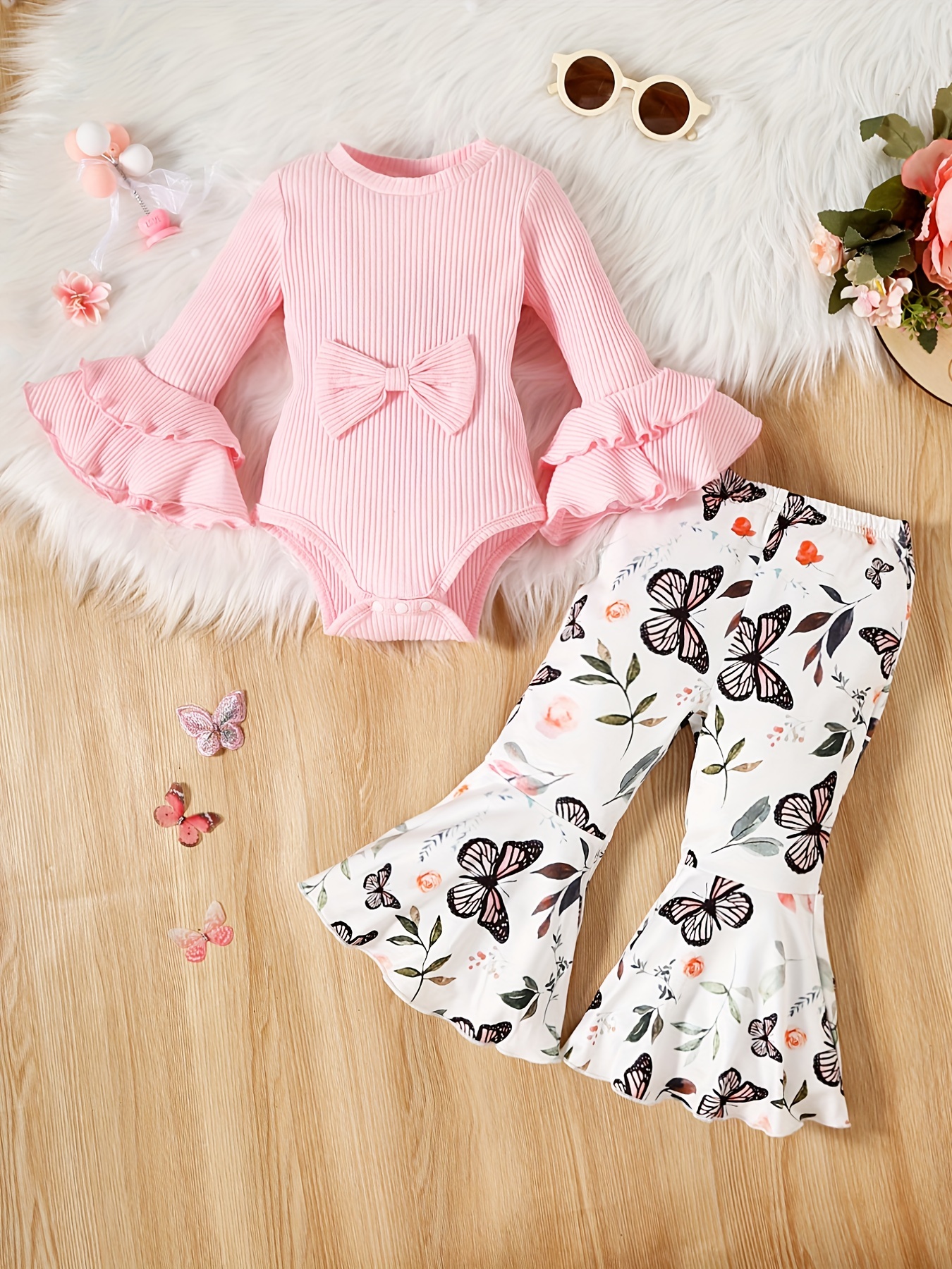 2023 baby clothes bear cotton printed romper suit boys and girls baby high  waist trousers baby long-sleeved triangle romper 3Pcs - AliExpress