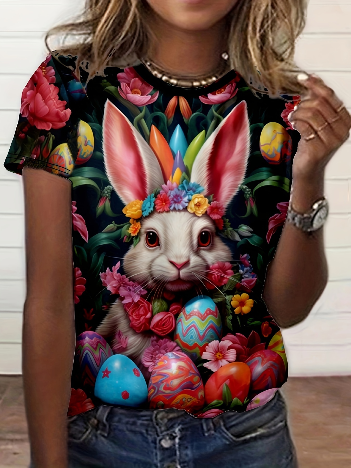 rabbit print shirt