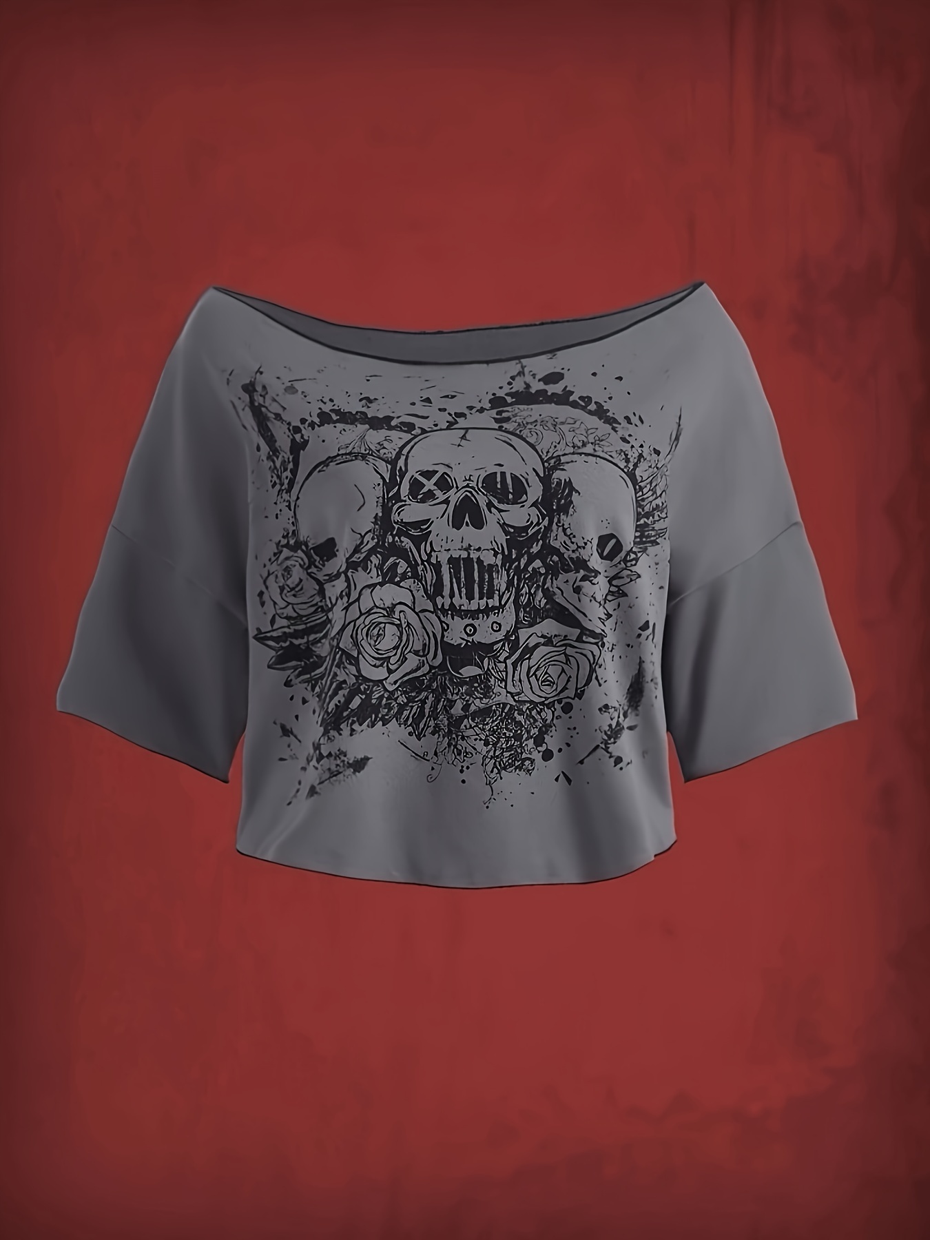 Skull Black T Shirt - Temu New Zealand