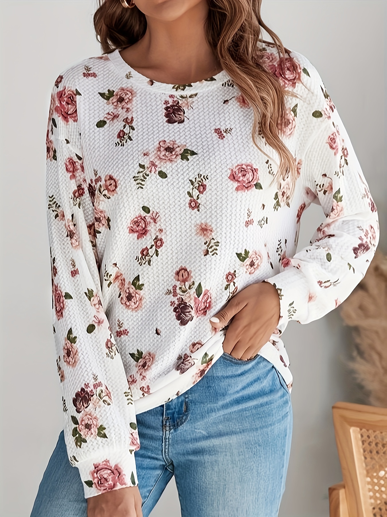 Womens Floral Thermal Tops - Temu