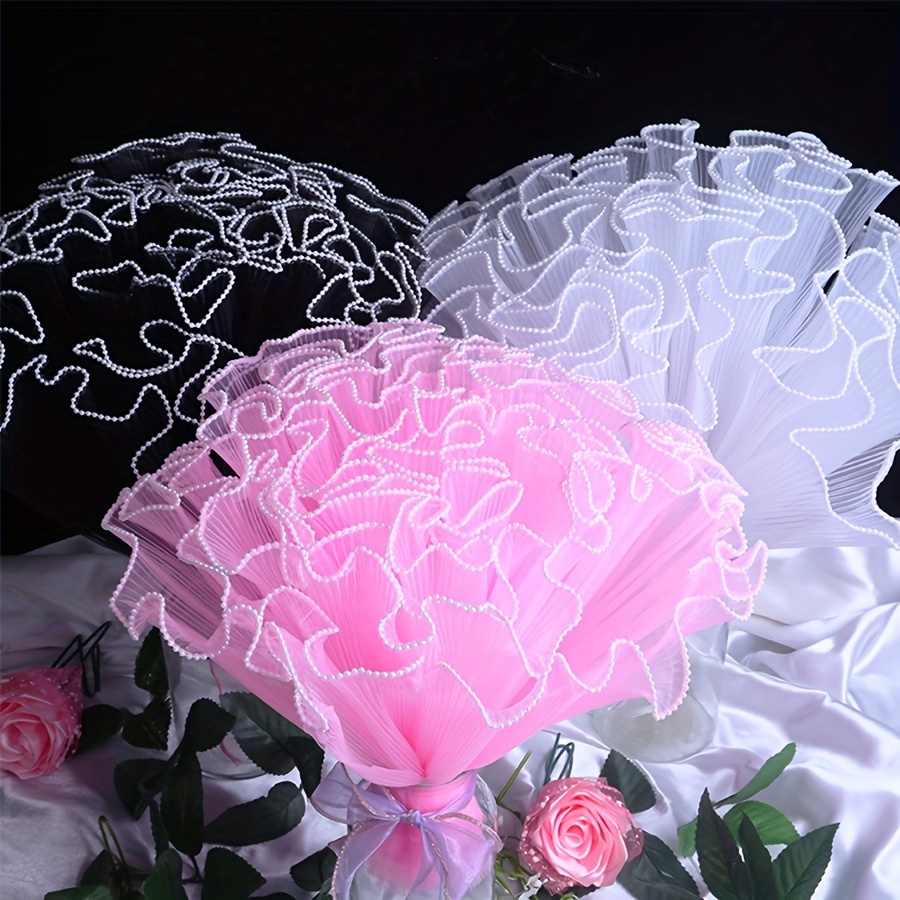 Papel Para Ramos De Flores Buchones,Flower Wrapping Paper,60 sheets of  flower wrapping paper 22.8 x 22.8 inch, with 2 rolls of ribbon, 2 rolls of