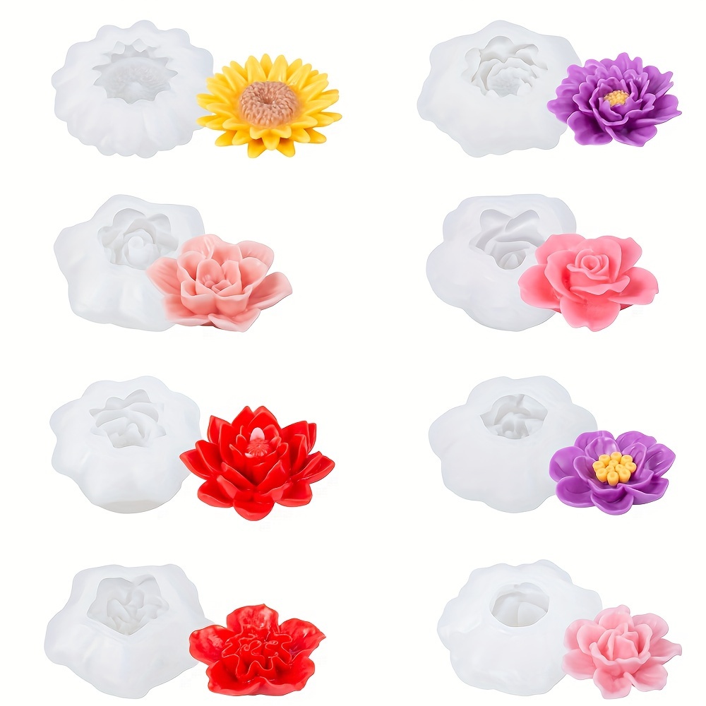 1 pezzo Stampo per candele silicone moderno design floreale DIY silicone per  casa