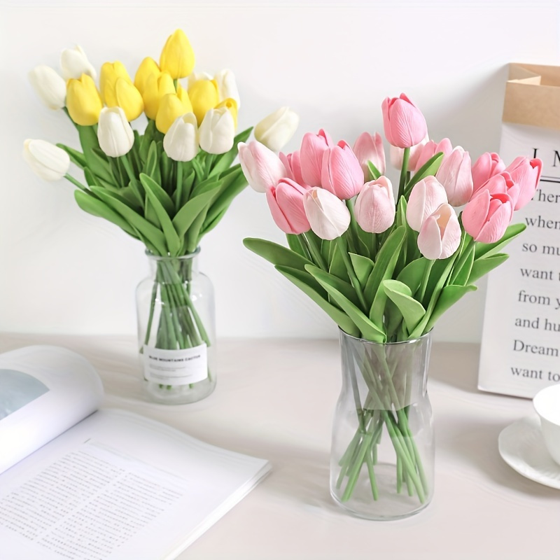 12pcs Tulipanes Artificiales Flores Simuladas Diy - Temu